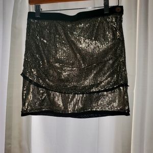 Black and Gold sequin skirt